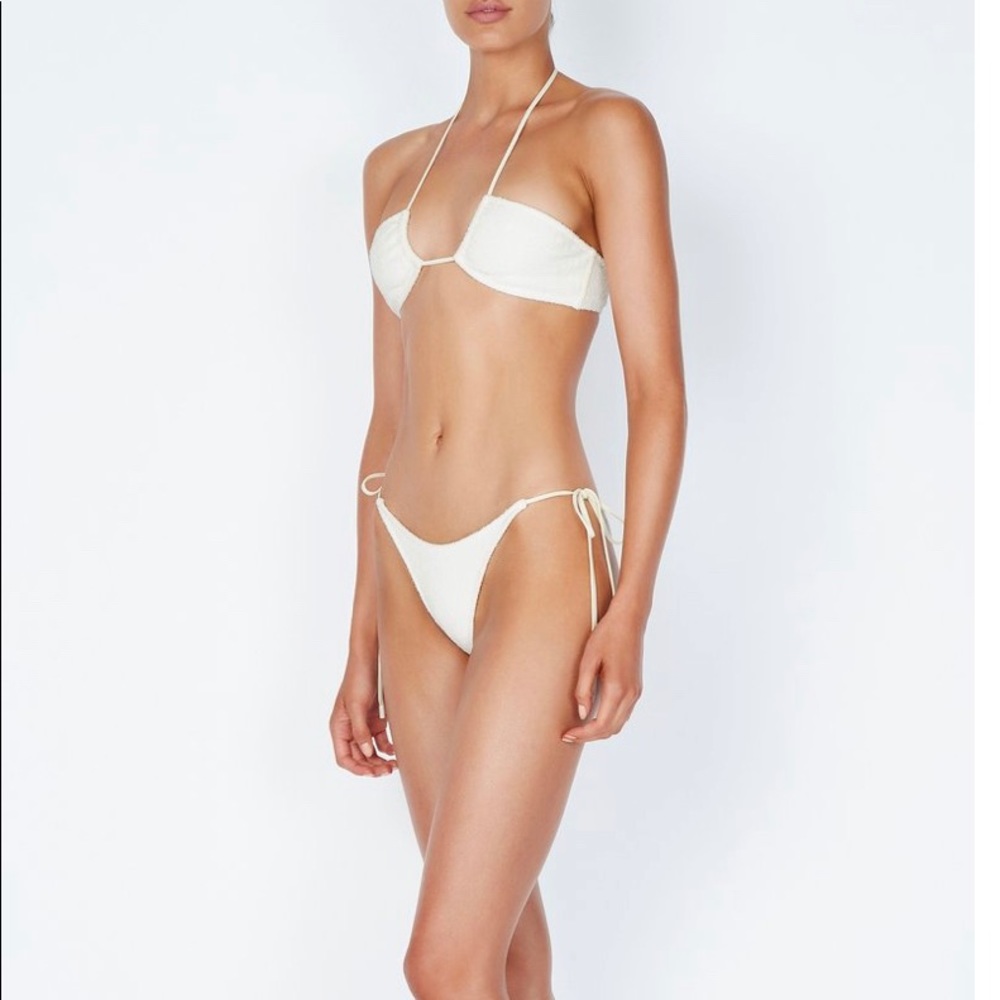 Triangl Aster Bikini Bottom in Coconut Terry, XXS